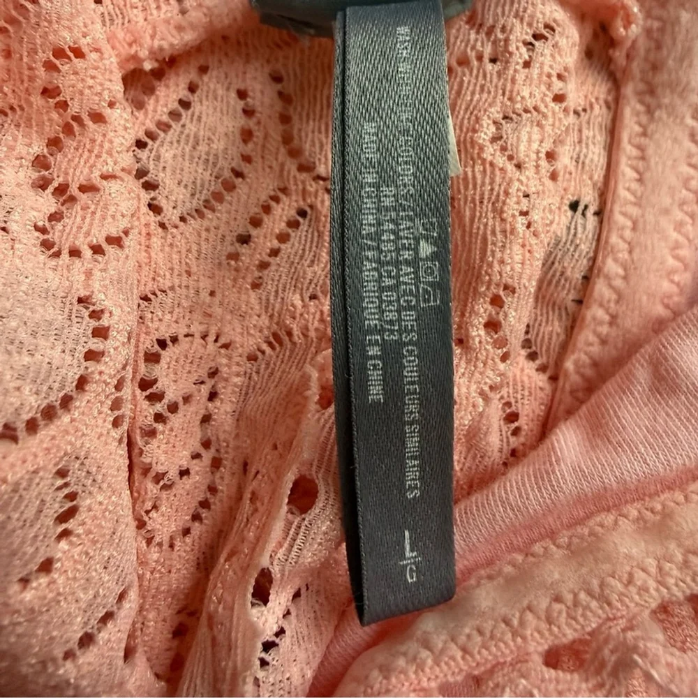 Aerie Blush Pink Lace Strapless Bandeau Size L Loungewear Stretch Festival